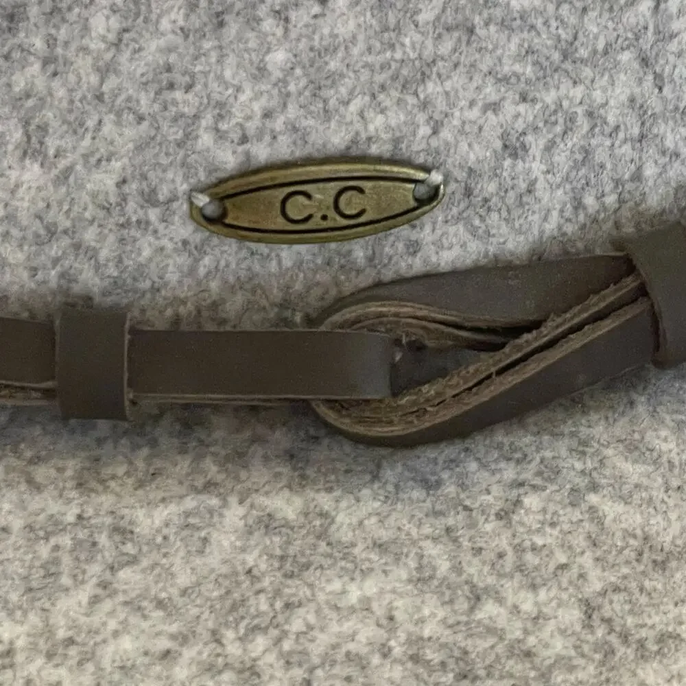 C.C Hitch Knot Trim Vegan Fabric Panama Hat One Size